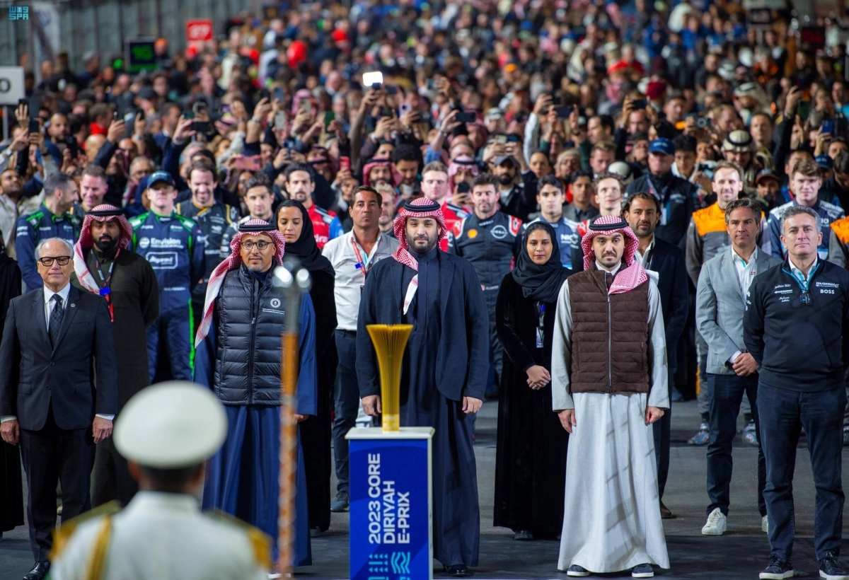 الأمير محمد بن سلمان خلال مراسم السلام الملكي (واس) 