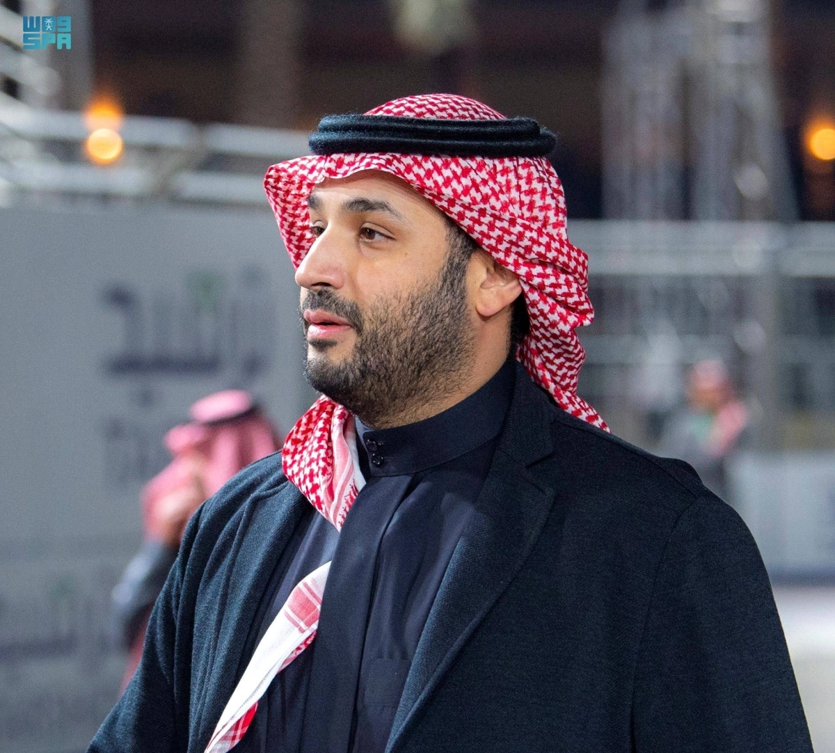 الأمير محمد بن سلمان لدى وصوله إلى مضمار السباق (واس) 