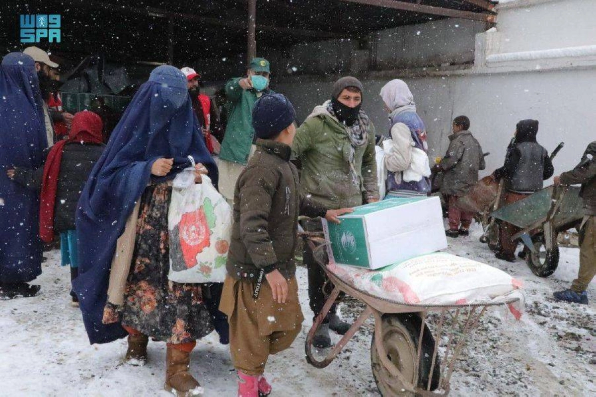 

توزيع السلال في أفعانستان              (واس)