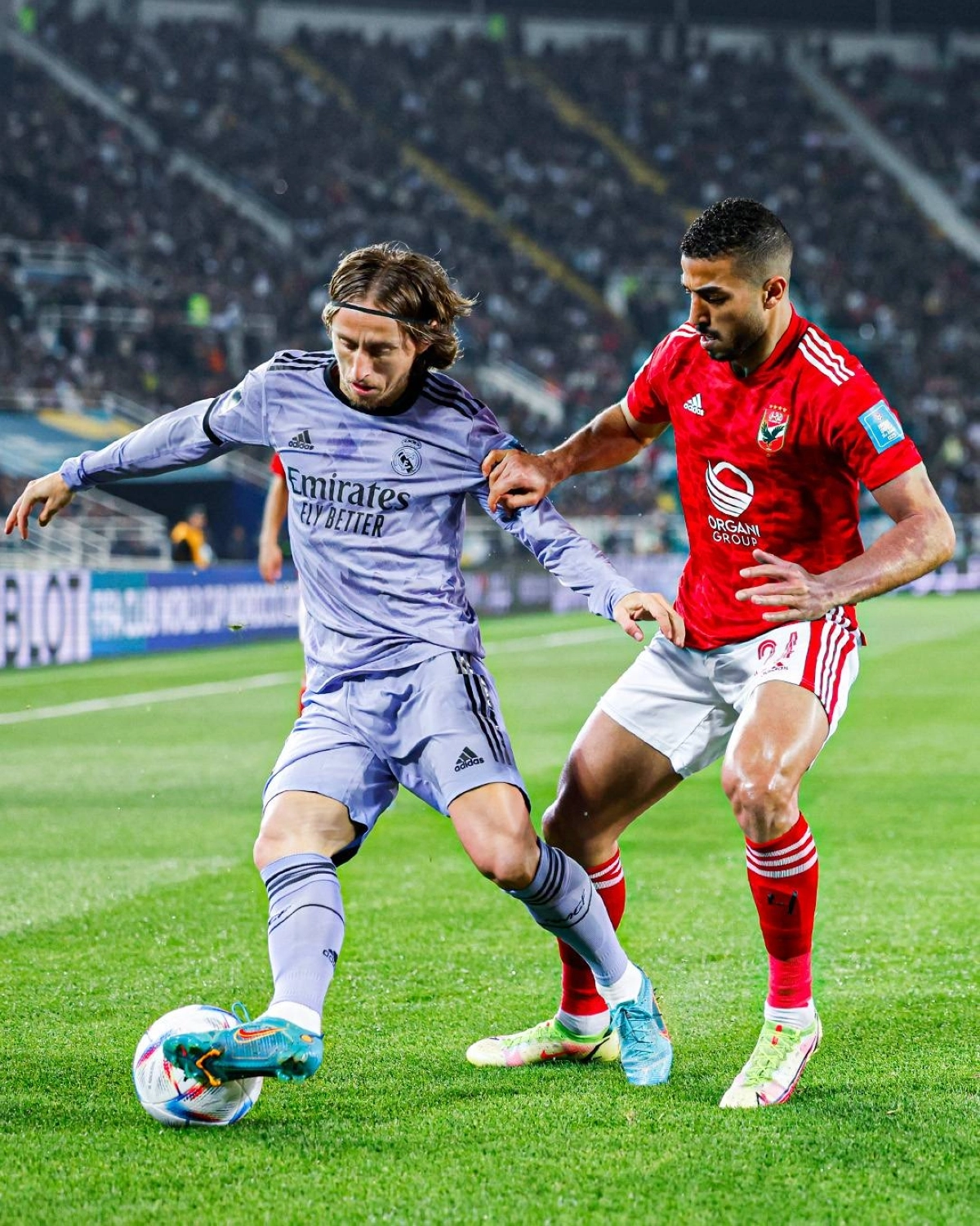 من مباراة الريال والأهلي المصري