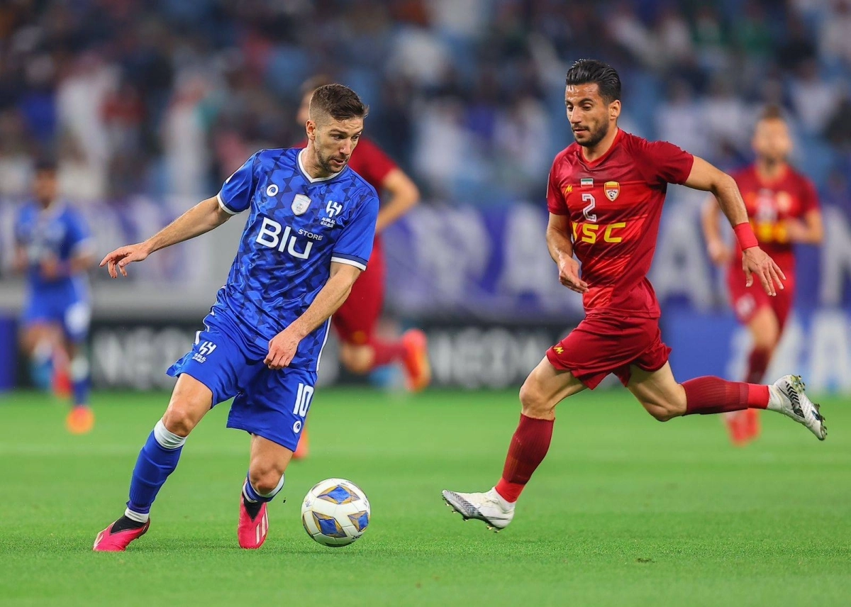 من مباراة الهلال وفولاذ الإيراني                 (ماجد المبلع)