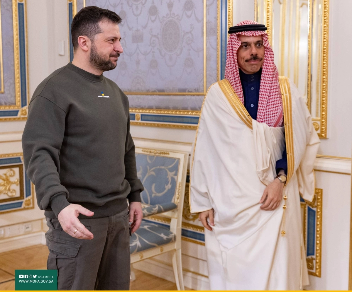 الرئيس زيلنيسكي لدى استقبال وزير الخارجية (واس)