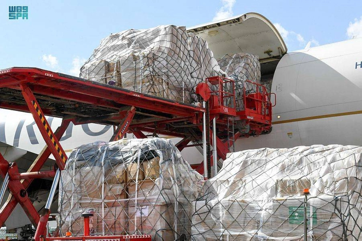 الشحنة قبل اقلاعها من الرياض