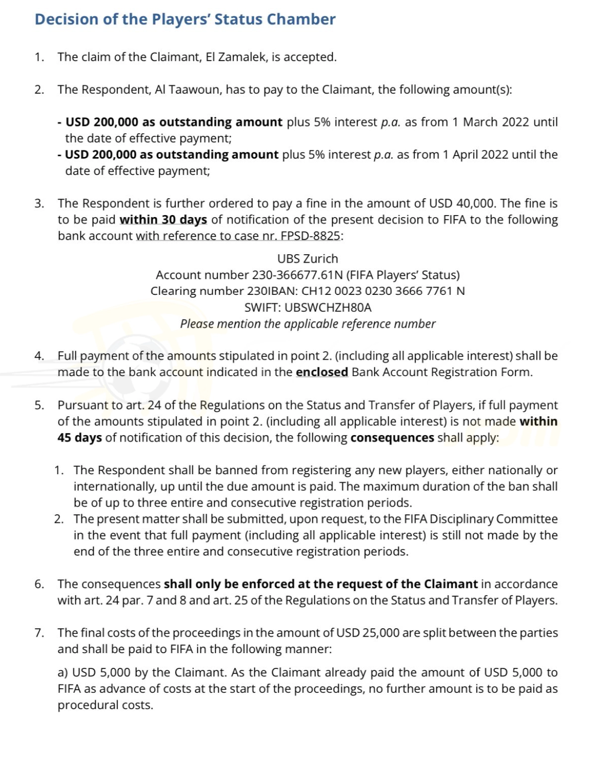 

خطاب الفيفا