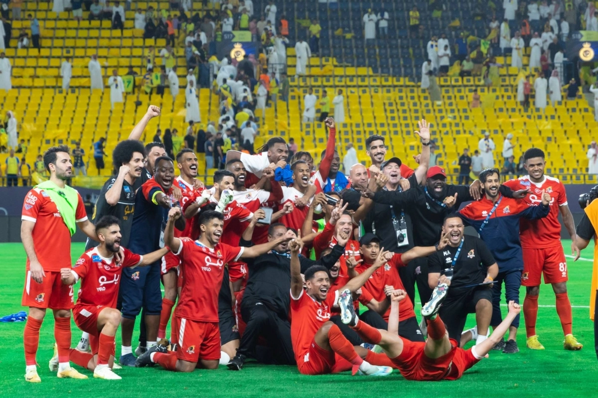 

الوحدة بعد التأهل للنهائي على حساب النصر