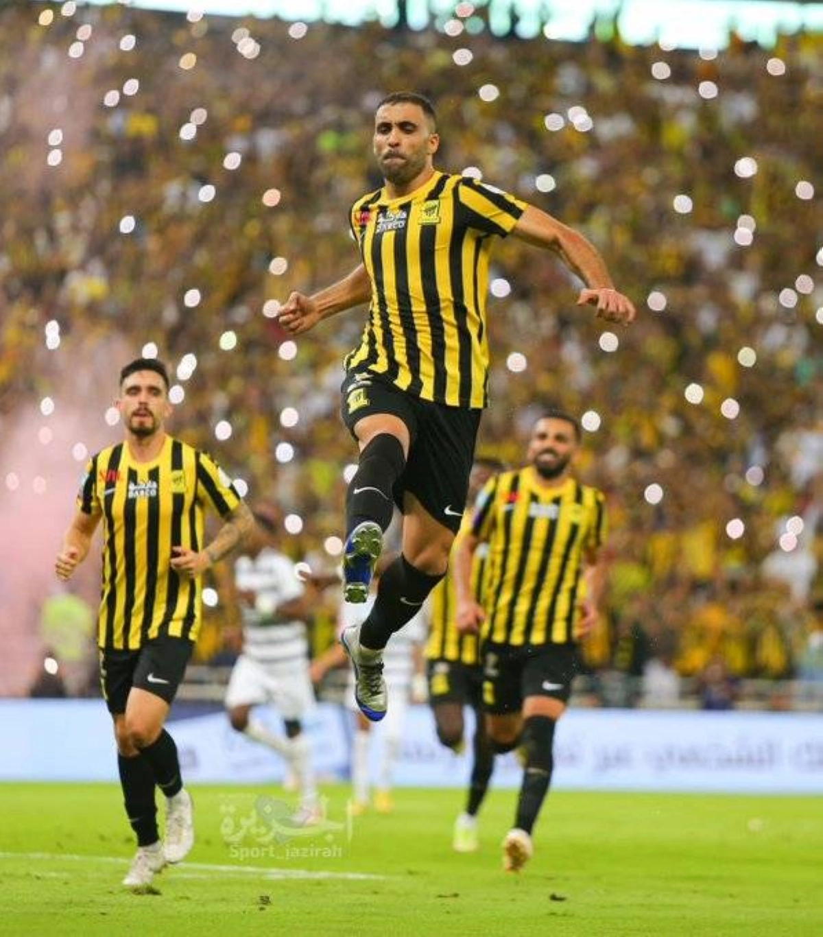 

حمدالله بعد تسجيله الهدف الأول