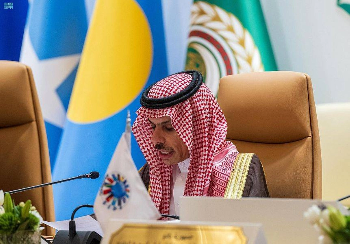 وزير الخارجية يتحدث خلال الاجتماع (واس)