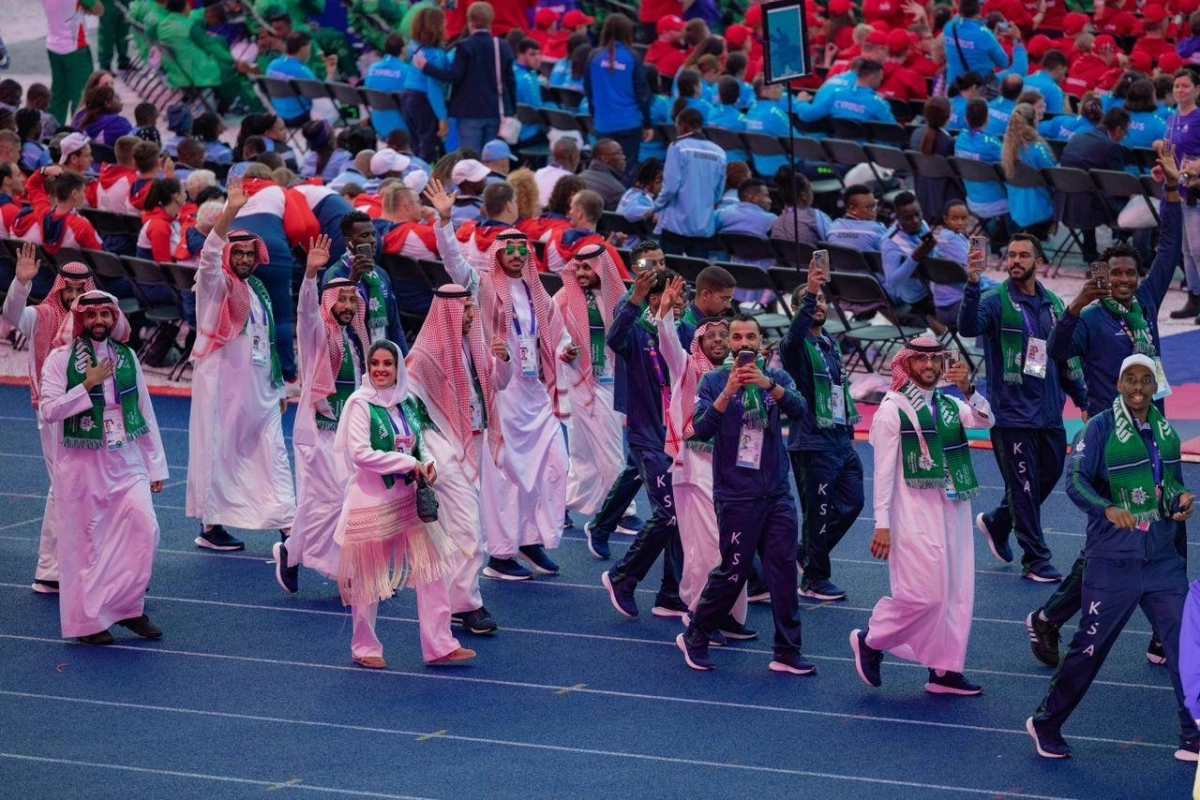 جانب من ظهور الوفد السعودي في حفل افتتاح دورة الألعاب العالمية الصيفيـة السادسة عشر للأولمبياد الخاص برلين2023