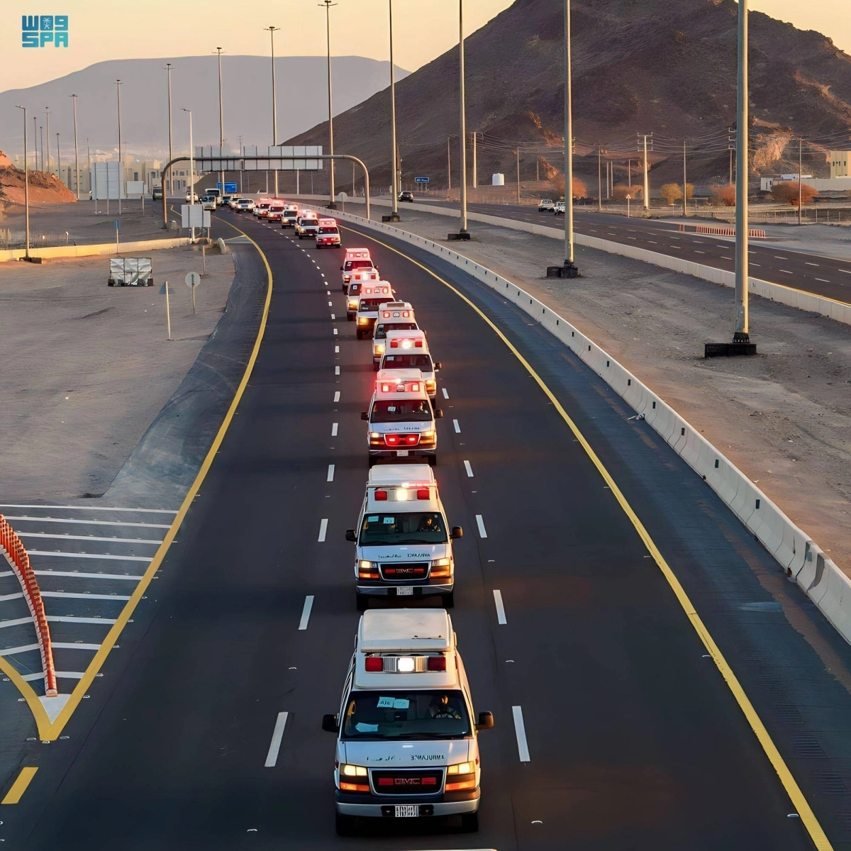 

أسطول الصحة لنقل الحجاج المنومين                                                                                   (مكة)