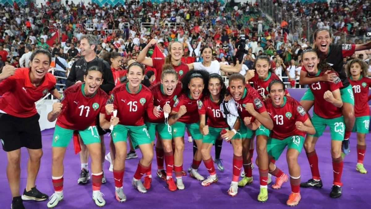 

سيدات المغرب بعد التأهل للمونديال