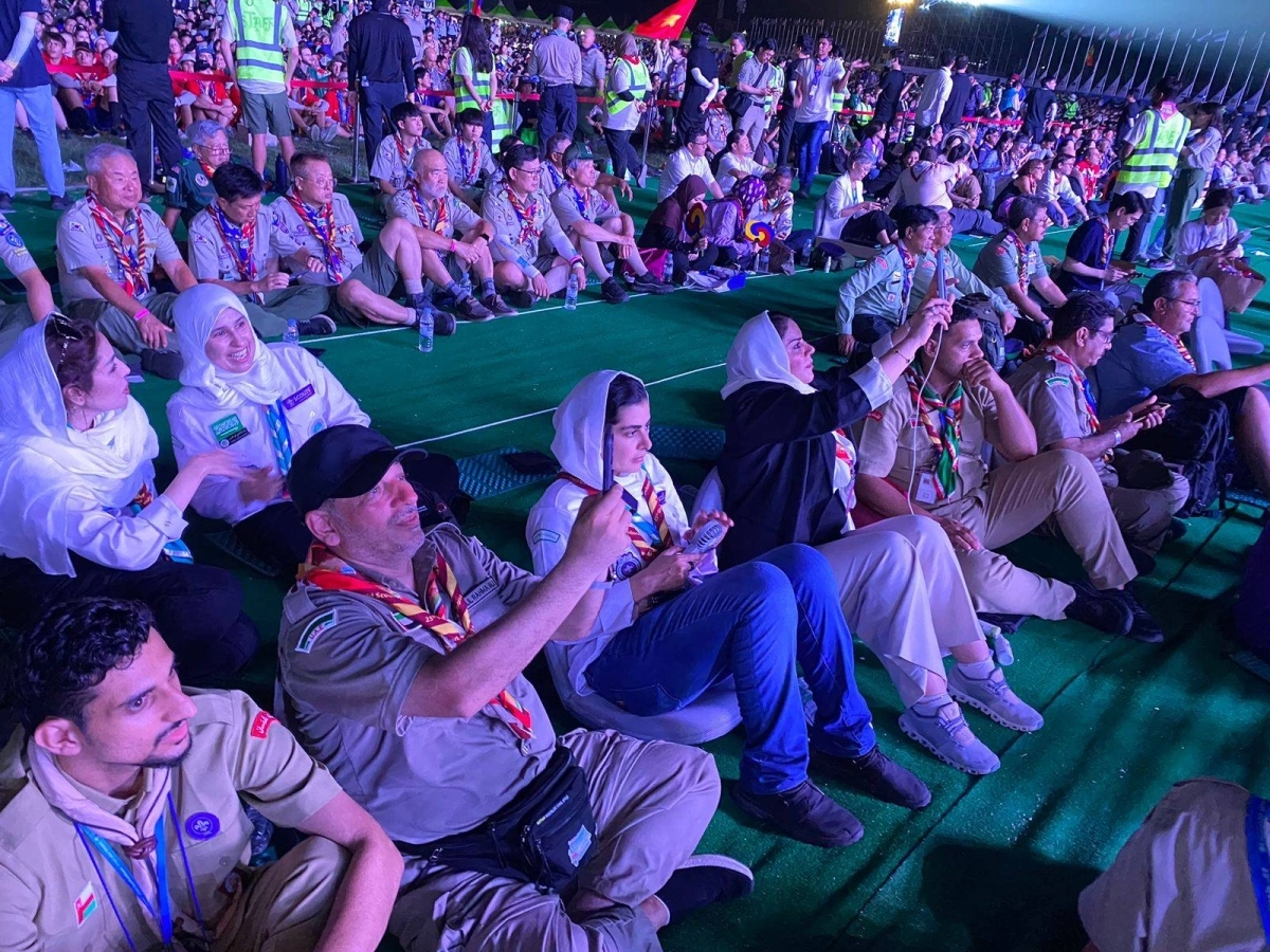 الكشافة في المخيم بكوريا الجنوبية 