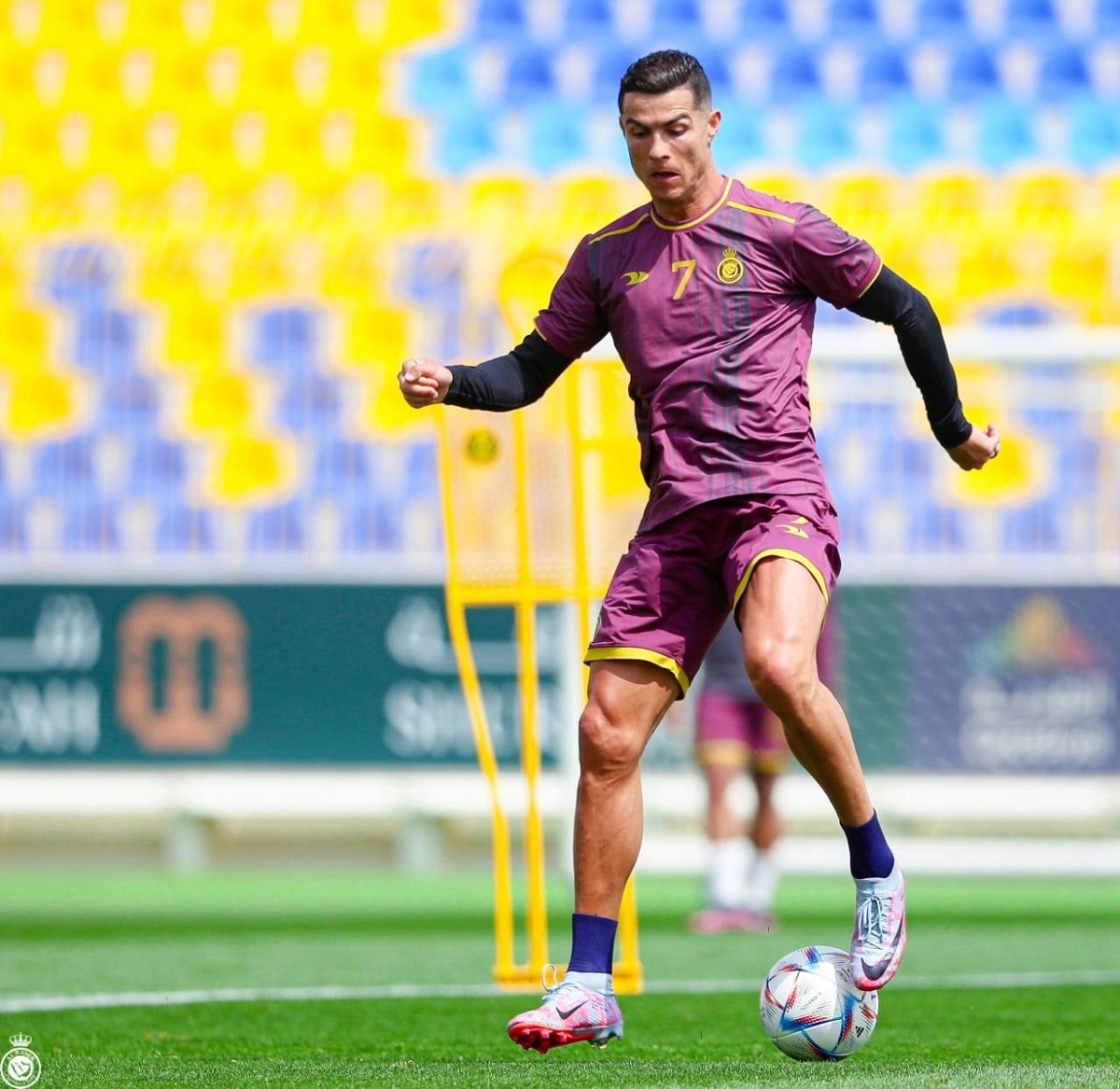 رونالدو في تدريبات النصر