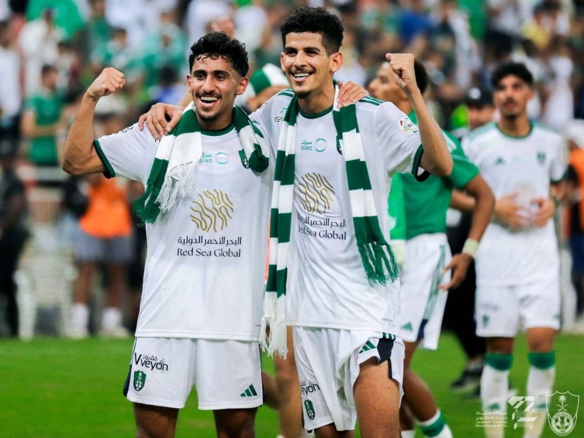 


فرحة لاعبي الأهلي بعد الفوز على الاتحاد 