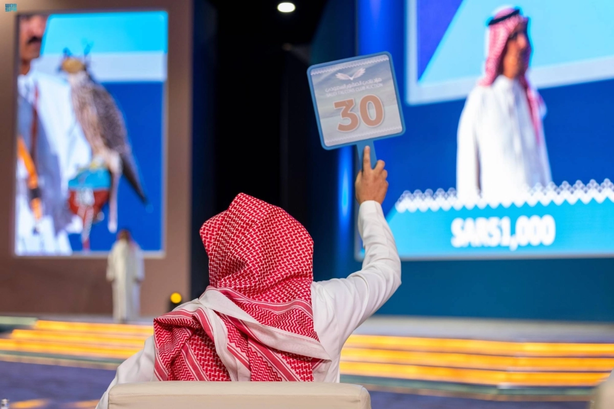 من مزاد بيع الصقور (مكة) 