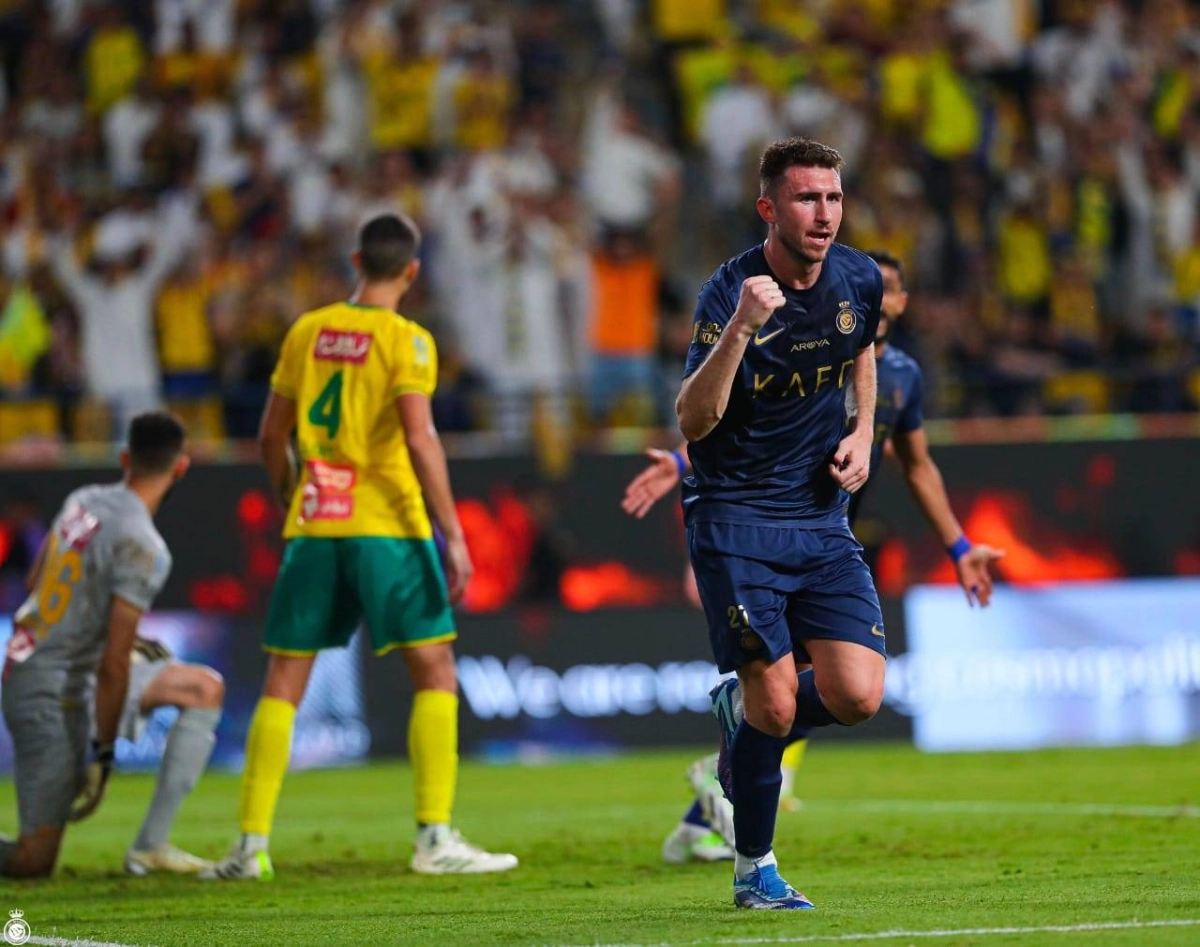 لابورت بعد تسجيله الهدف الثاني