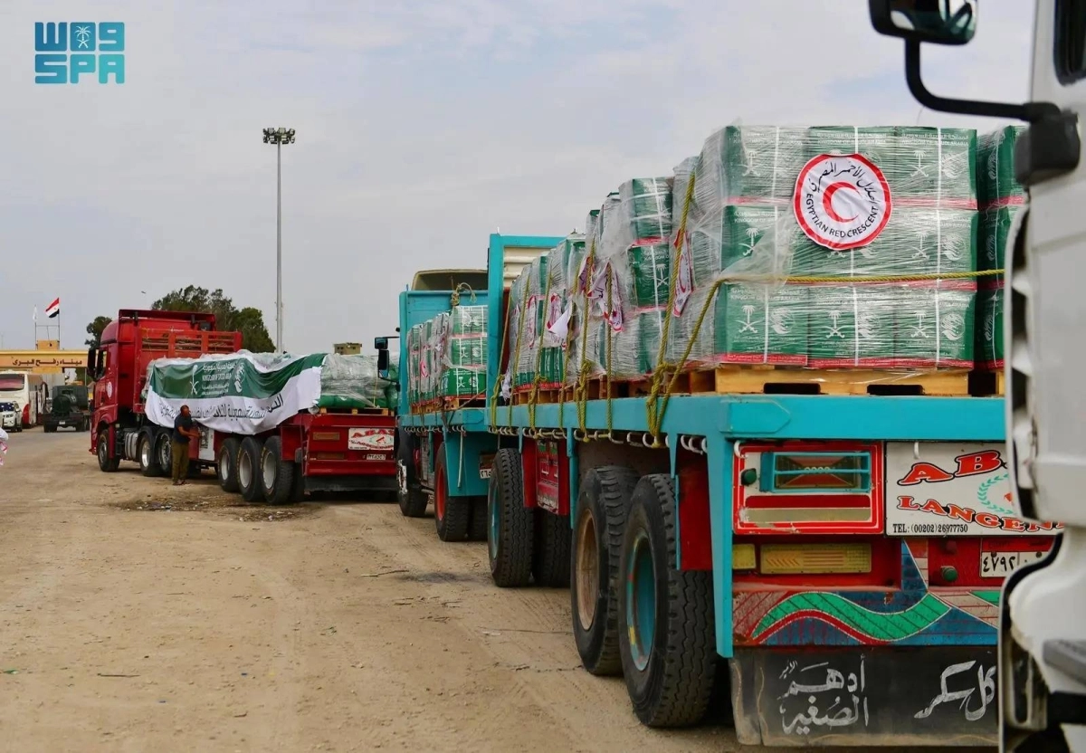 القوافل السعودية متجهة إلى غزة (مكة)