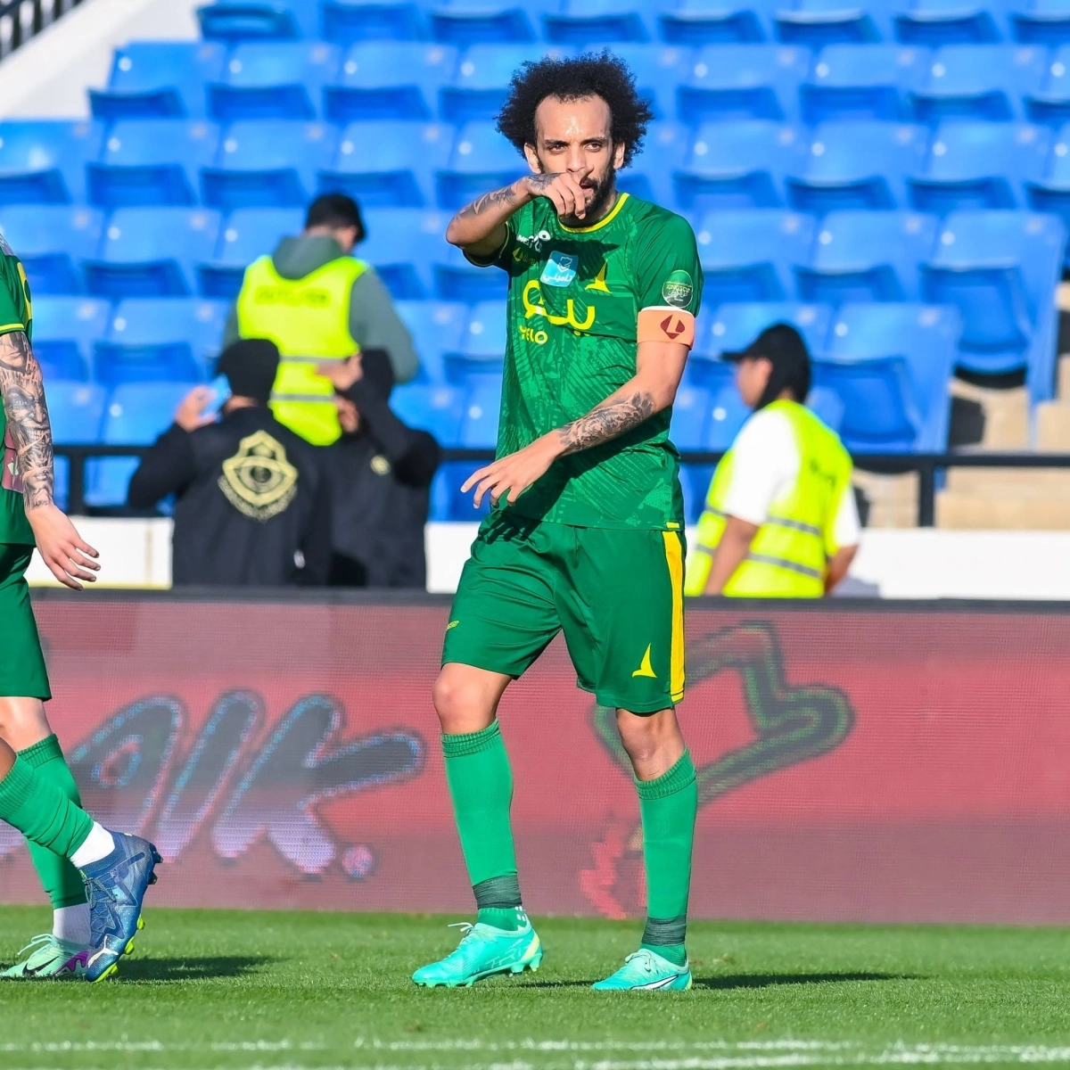 فابيو بعد تسجيله الهدف في شباك أبها