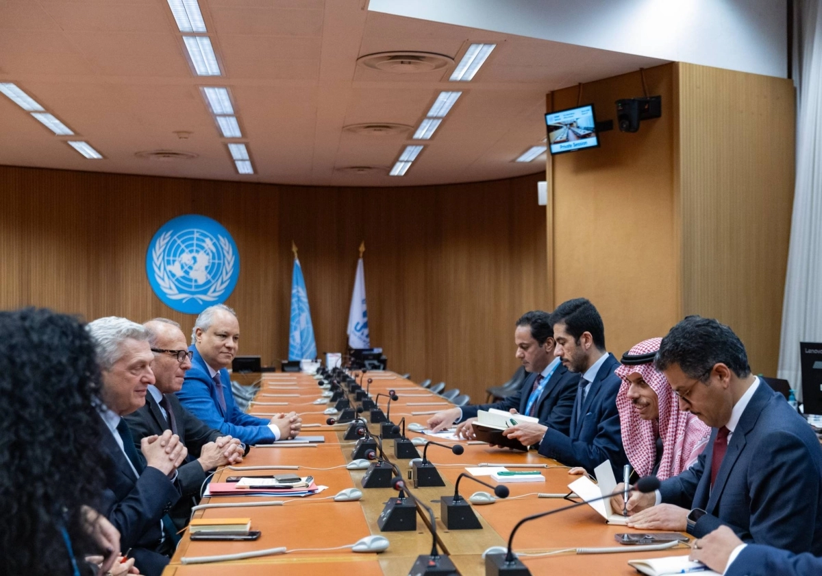 لقاء وزير الخارجية مع المفوض السامي للأمم المتحدة (واس)