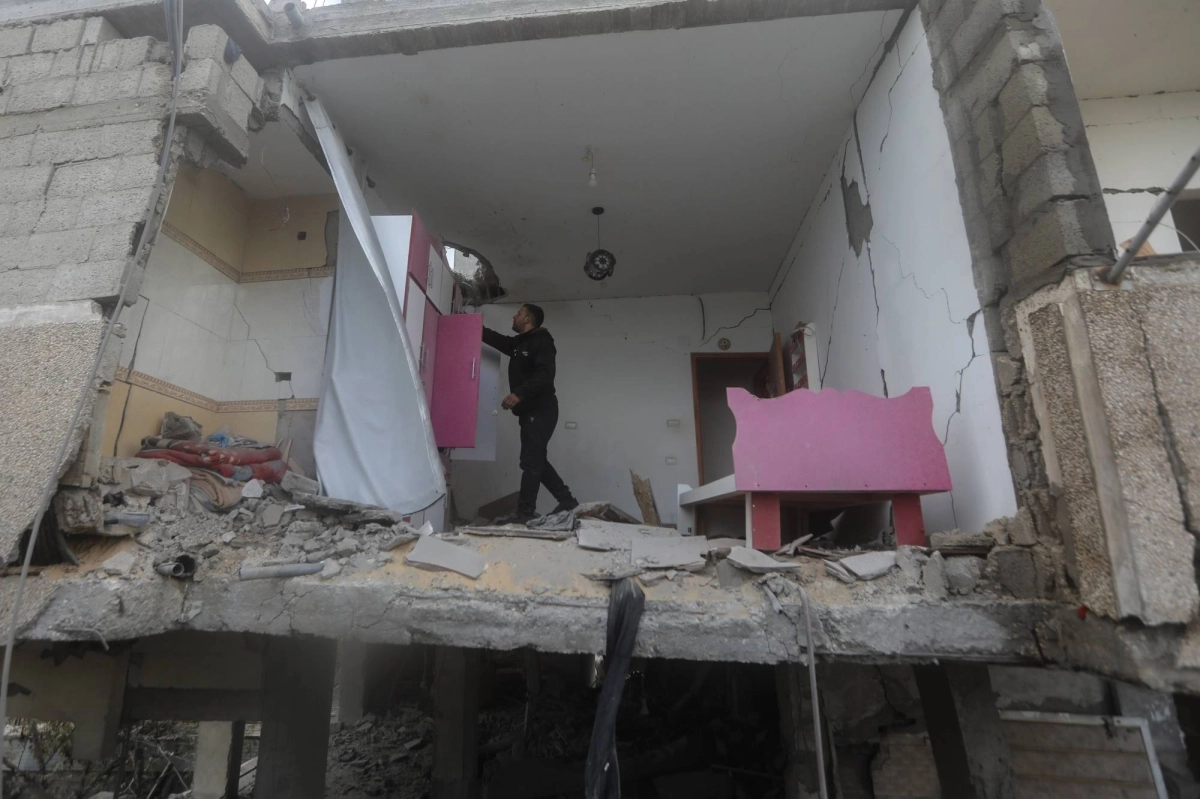 أحد البيوت الغزاوية المدمرة