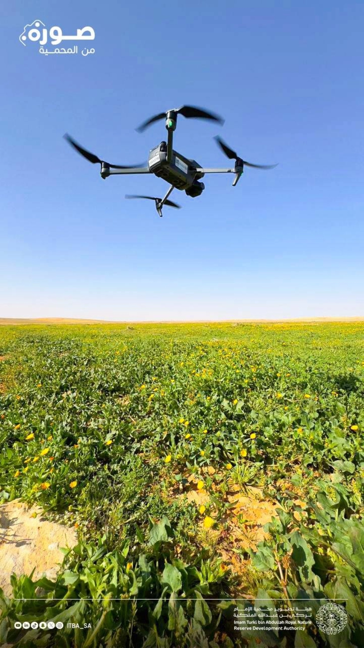 


طائرة درون أثناء عمليات الرصد                  (مكة) 