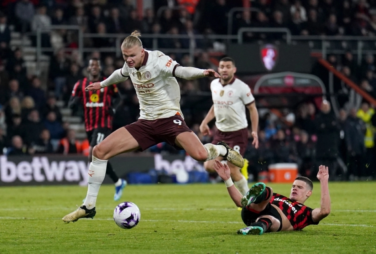 هالاند في مباراته الأخيرة