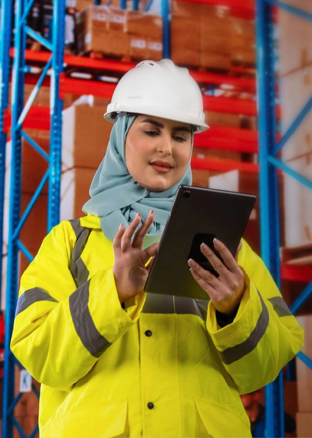 سيدة تعمل في القطاع الصناعي