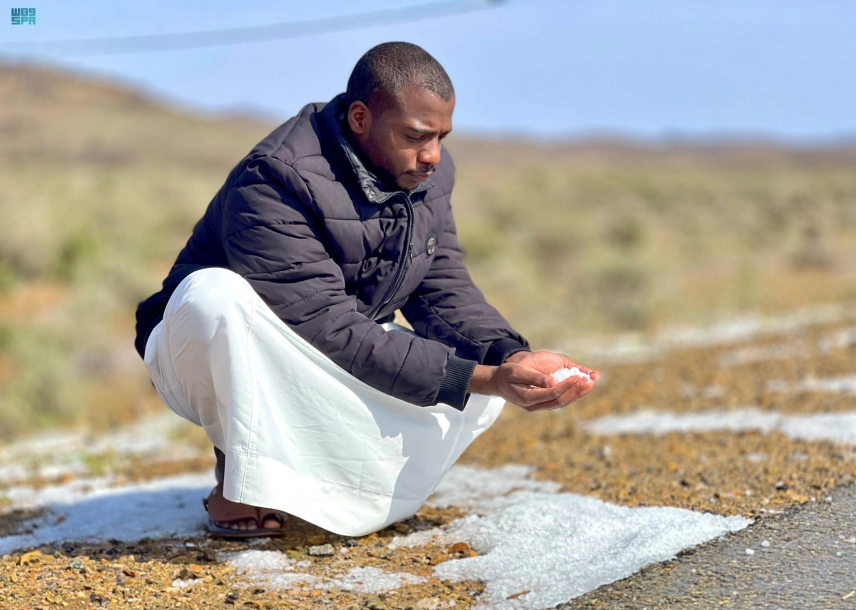 تساقط البرد في الباحة