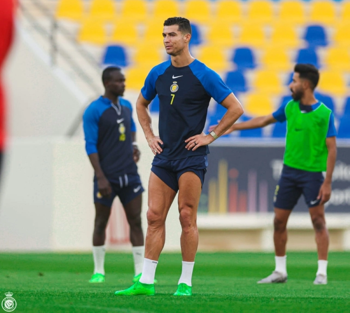 رونالدو في تدريبات النصر