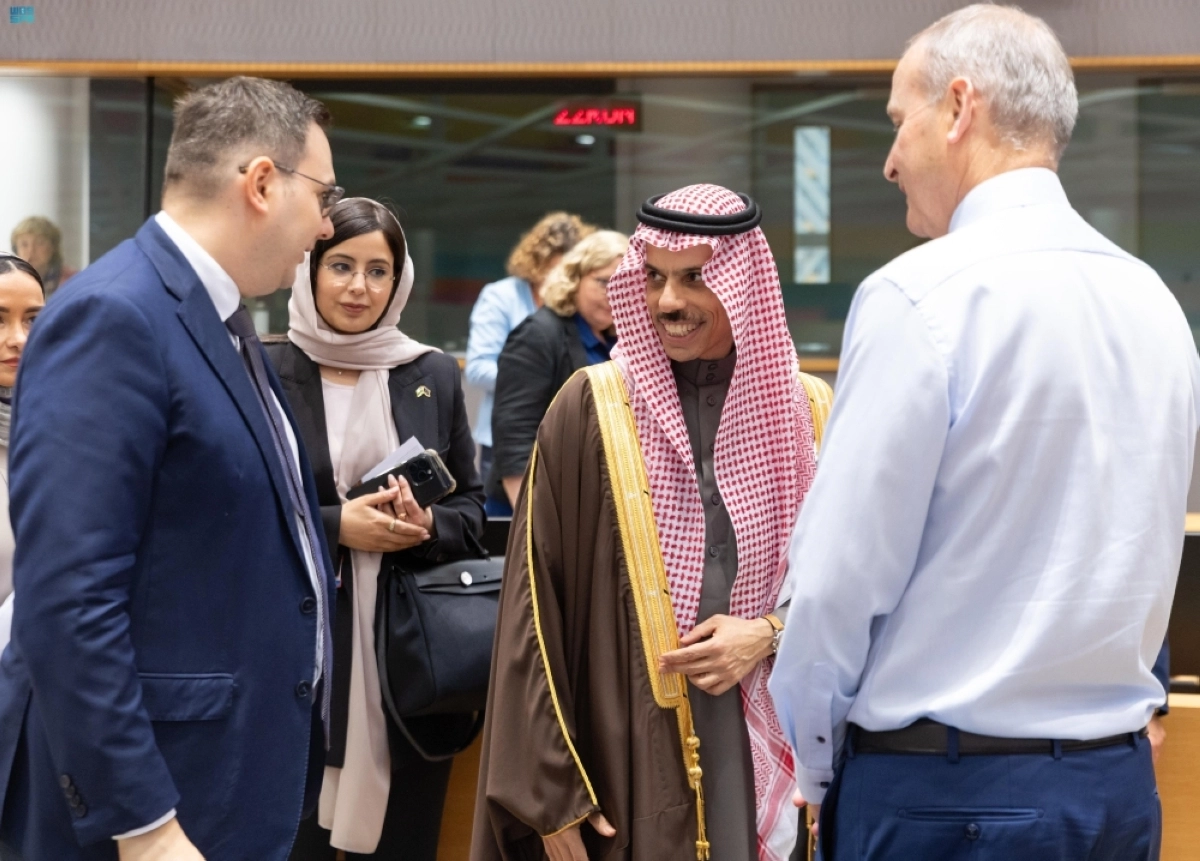 الوفد السعودي مع مجلس الشؤون الأوروبية (واس)