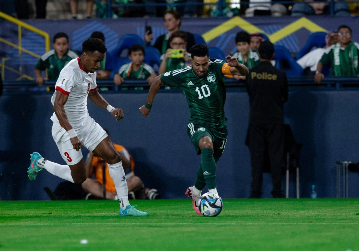 


جانب من مباراة السعودية والأردن 