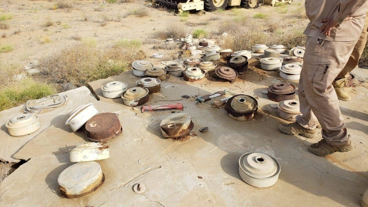 الحصيلة الأولى من الألغام التي تم نزعها في مديرية ميدي.