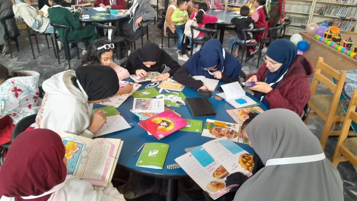 جانب من الماراثون في مكتبة السلام في مصر