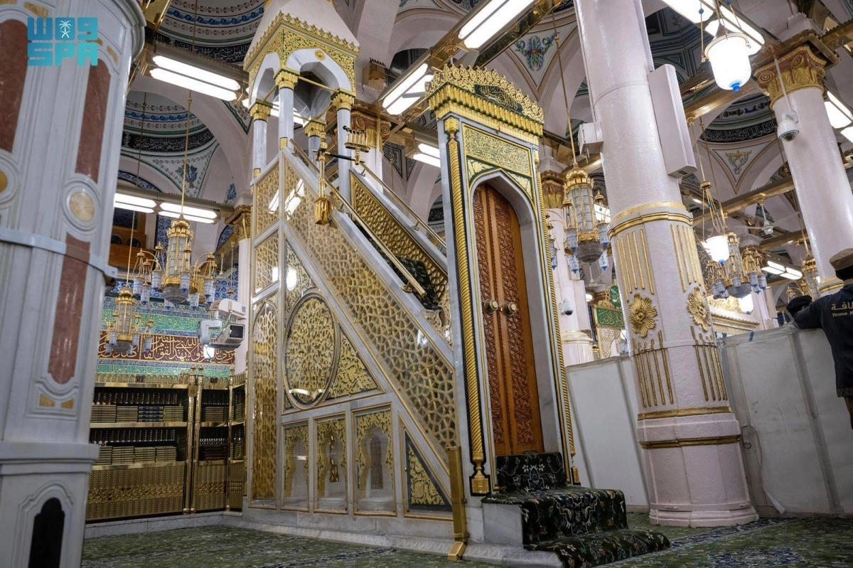 المنبر النبوي.. موضع خطب الرسول ومعلم من معالم المسجد النبوي