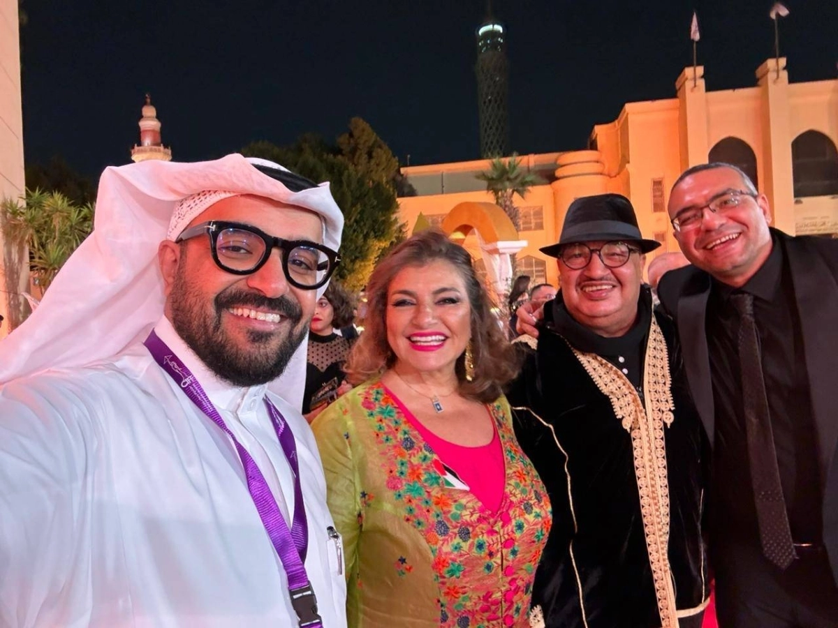 الناقد خالد ربيع في لقاء بالناقد المصري محمد عبدالرحمن والناقدة الفلسطينية ليال البدر والإعلامي السعودي أحمد العياد