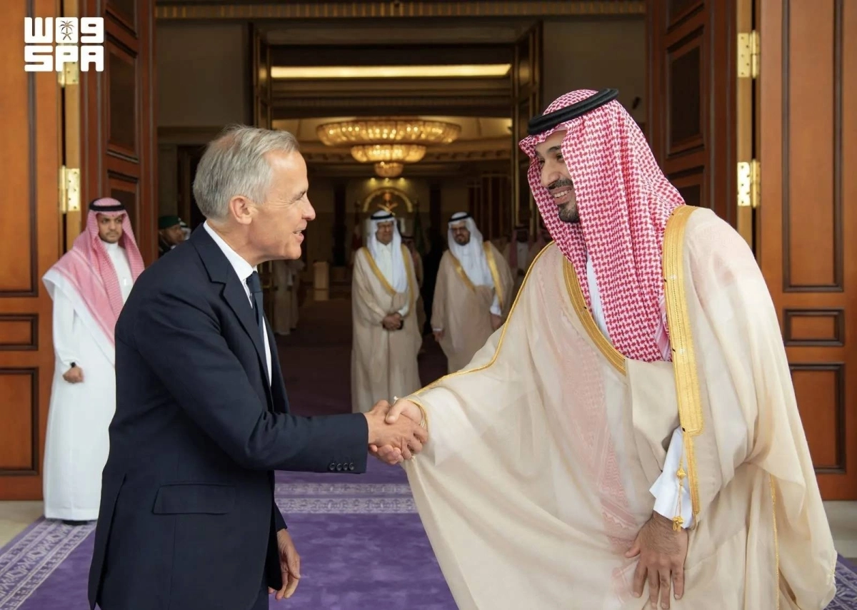  ولي العهد يستقبل رئيس وزراء كندا ويعقدان جلسة  مباحثات رسمية ويشهدان مراسم تبادل عدد من مذكرات التفاهم الثنائية