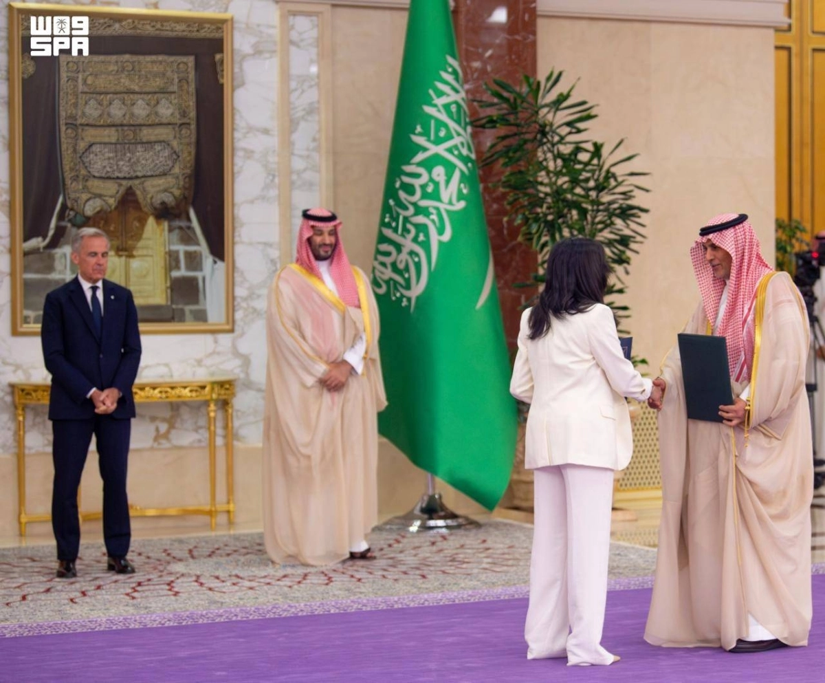 ولي العهد يستقبل رئيس وزراء كندا ويعقدان جلسة  مباحثات رسمية ويشهدان مراسم تبادل عدد من مذكرات التفاهم الثنائية