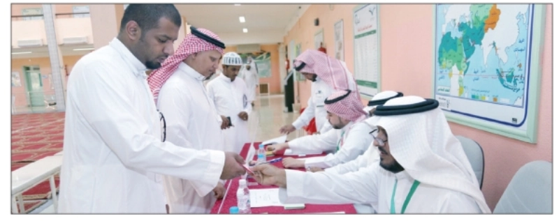 جانب من الانتخابات بحي العمرة (أحمد جابر)