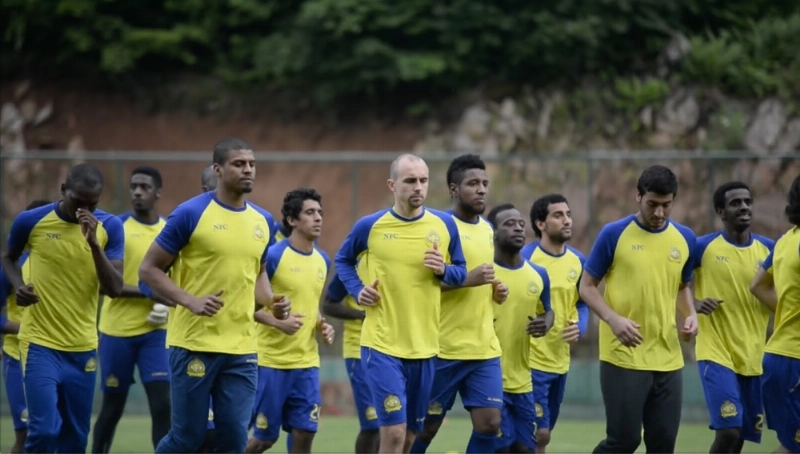 لاعبو النصر خلال تدريباتهم اليومية (نصر.كوم)