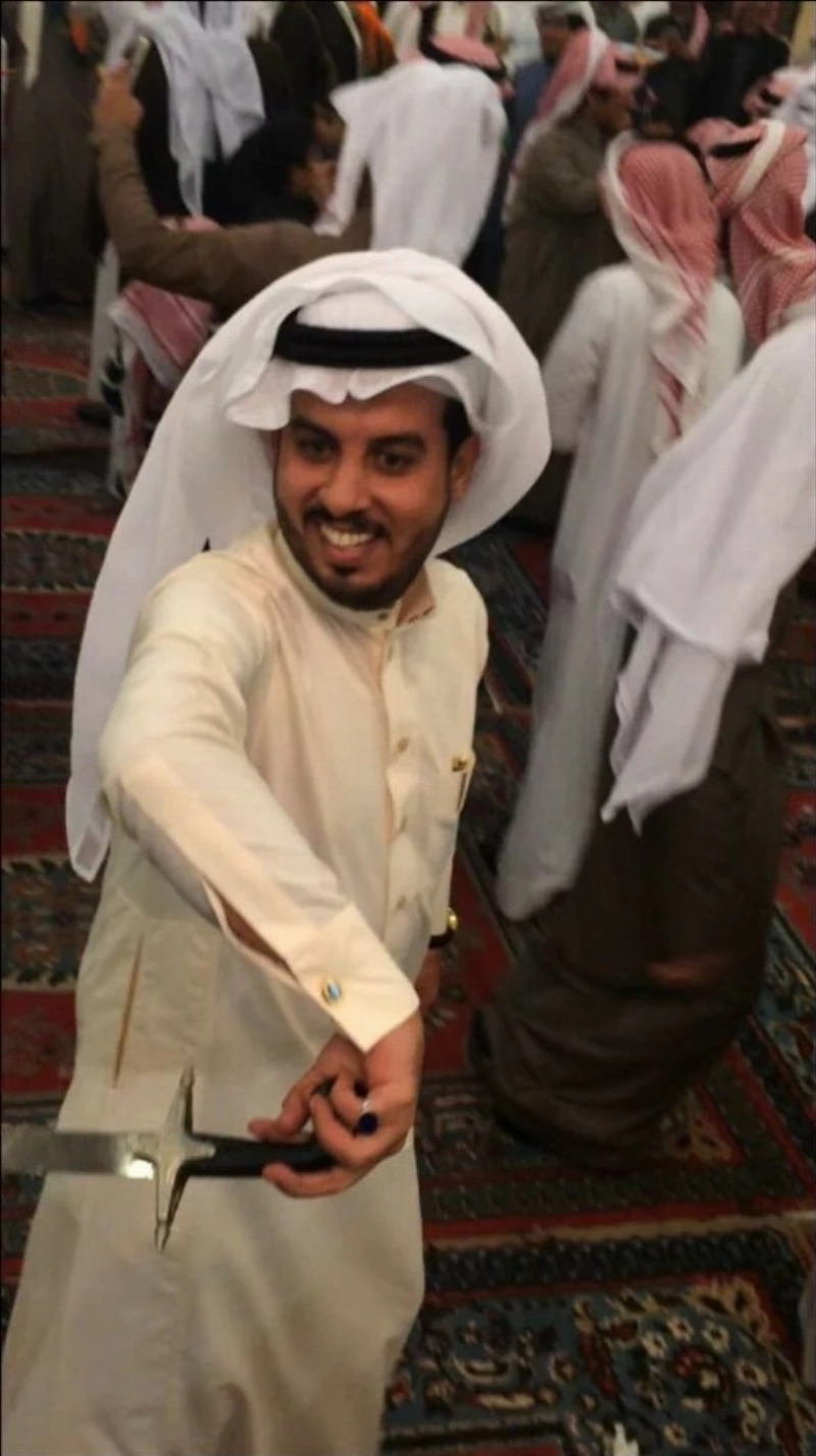 شجاع الشمري خلال حفل زفاف اثنان من أشقائه (مكة)