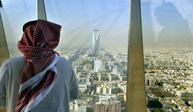 مدينة الرياض كما بدت من أحد أبراجها (أ ف ب)