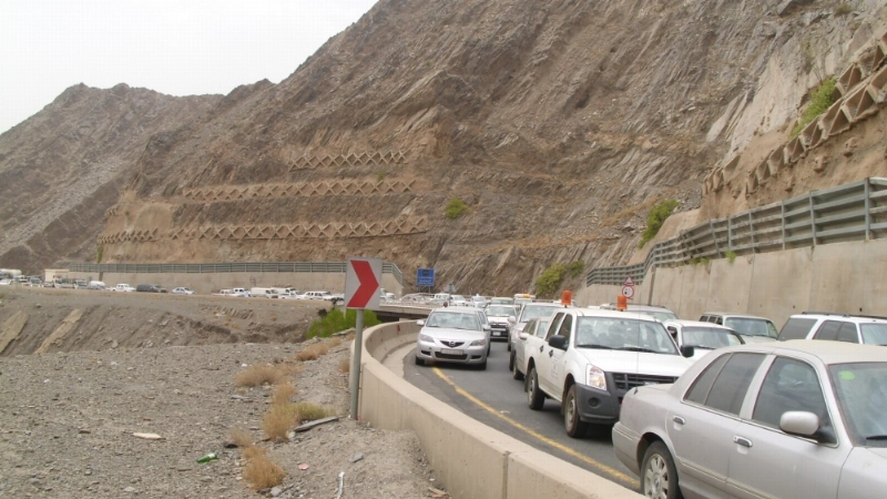 زحام مروري في عقبة شعار (مكة)