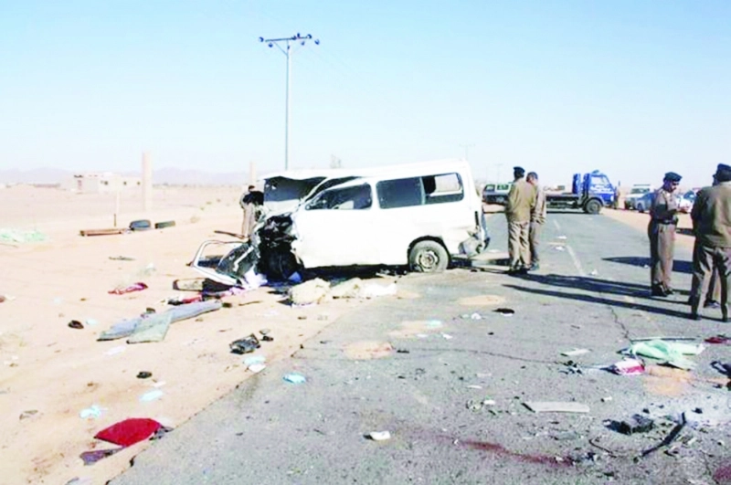 حادث حافلة طالبات جامعة حائل قبل عامين بطريق قرية مريفق (مكة)