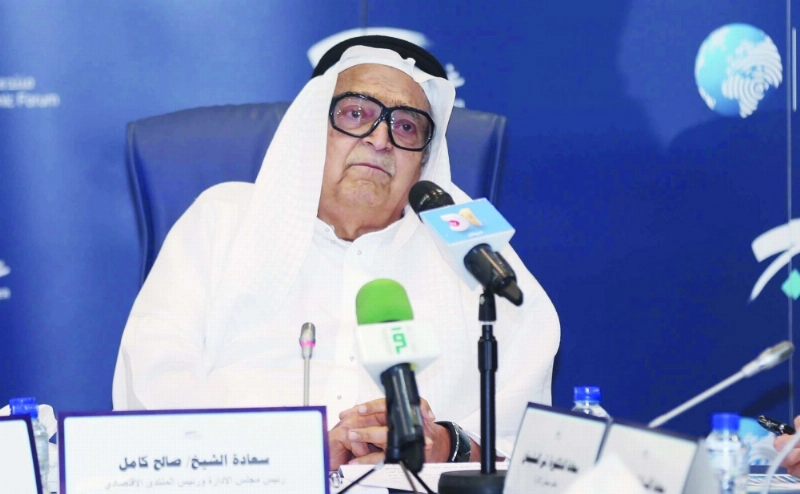 صالح كامل يتحدث في المؤتمر الصحفي أمس (ثامرالفرج)
