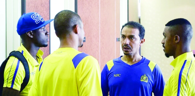 بعثة النصر قبل المغادرة أمس (مكة)