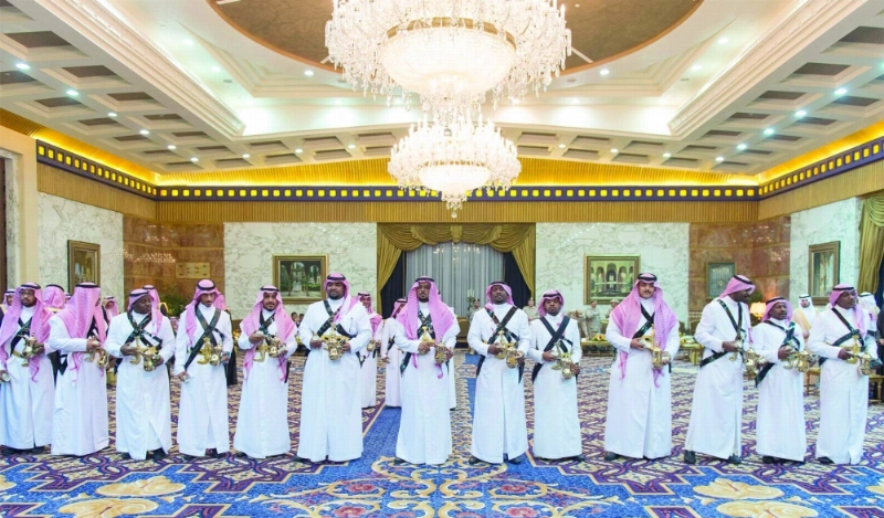 من مراسم الاستقبال
