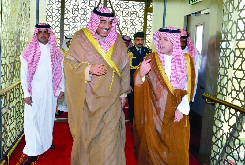وزيرا خارجية السعودية والكويت في الرياض أمس (واس)