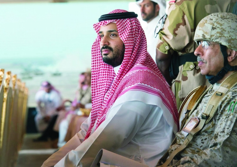 الأمير محمد بن سلمان يتابع المناورة