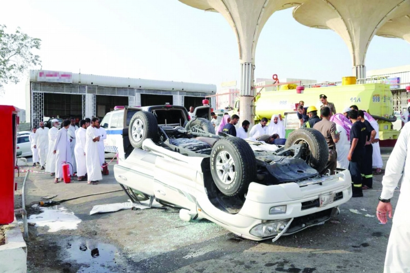 حادث مروري في أحد أحياء العاصمة المقدسة (مكة)