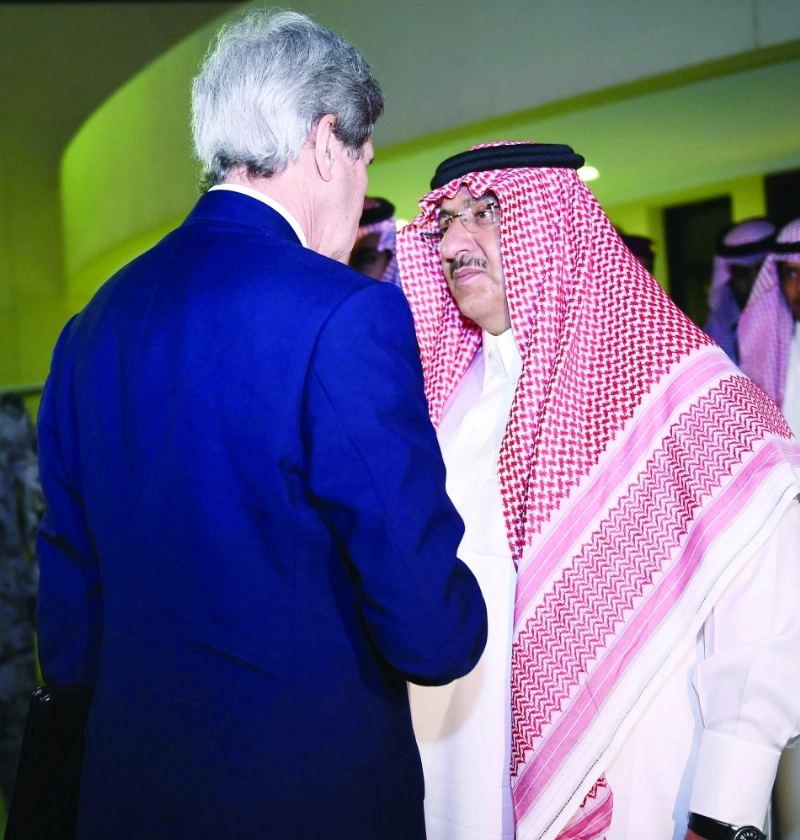 الأمير محمد بن نايف مستقبلا كيري (واس)