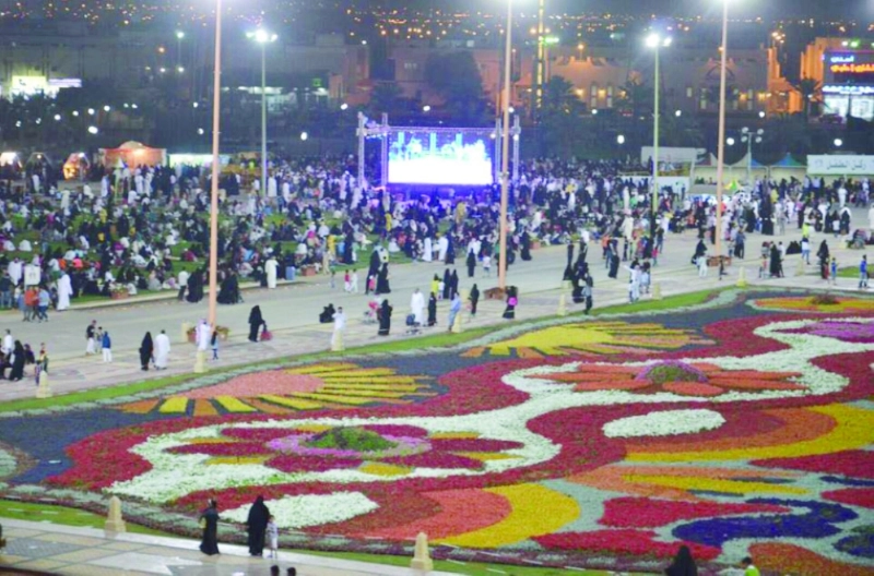 سجادة الزهور في استقبال الرواد (مكة)